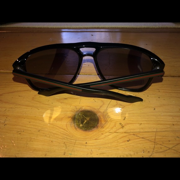 Gucci Black Bileu Square Gradient Glasses - Picture 6 of 8